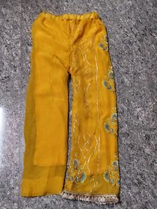 COMBO OF 2 (Yellow Embroidered Palazzo and Pant)