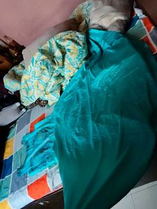 Stunning Blue Sequined Ethnic Gown