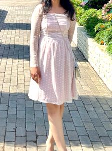 baby pink mesh dress