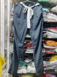 XS, M, L, XL , 2XL size Grey Pleated Belted Pants