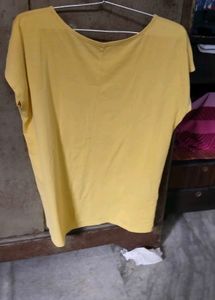 Golden Yellow Tshirt for women girls half sleeve
