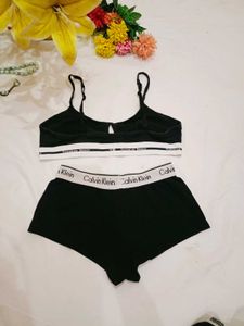 Calvin Klein Black Logo Briefs with victoria bra
