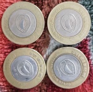 Rare 10 Rupee Coins 4 Pcs Set