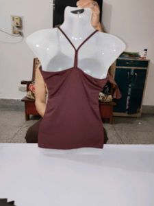 Tchibo Girls Maroon Cami Sports Tank