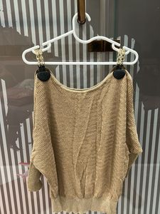 Sparkly Gold Dolman Sleeve Top