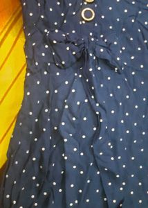 Navy Polka Dot frock