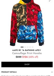 bape Aape By *A Bathing Ape® Camouflage Print Hood