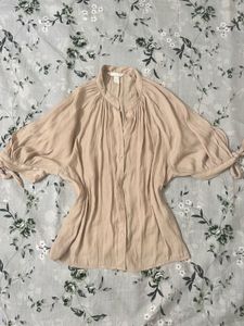 H&M nude peach colour blouse top