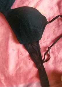Black Lace Bra and Panty Set