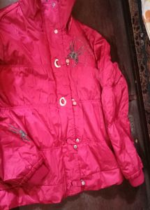 Vibrant Red Puffer Jacket