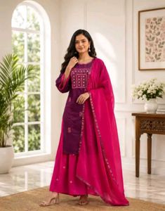 Elegant Embroidered Kurta Set with Dupatta