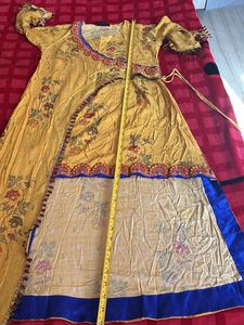 Yellow High Low Kurta Set
