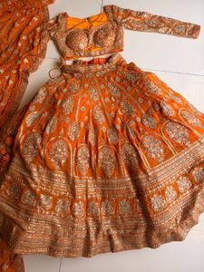 Designer Orange Lehenga Choli