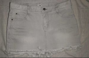Gray Denim Shorts