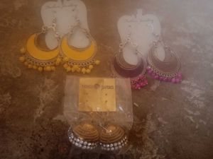 Colorful Beaded Jhumka Earrings