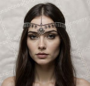 Silver Tone Indian Forehead Jewellery