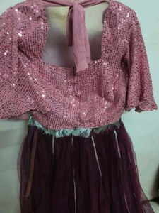 Elegant Lehenga Choli with Sequin Top
