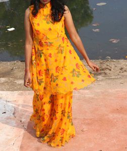 Floral Yellow Two-Piece Set