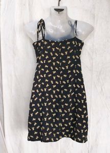 Cute Teddy Bear Print Mini Dress