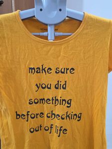 Graphic Print Yellow T-Shirt
