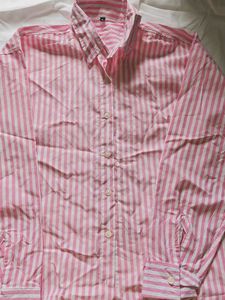 Pink Striped Button-Down Shirt