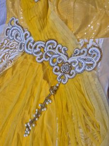 Elegant Yellow Embellished Gown