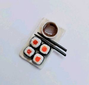 Miniature Sushi Set with Soy Sauce