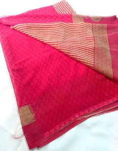 Floral Saree with Gold Accents
