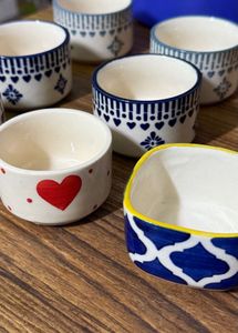 Set of 9 Decorative Ceramic Bowls