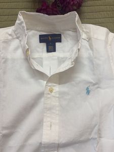 Classic Ralph Lauren White Button-Down Shirt
