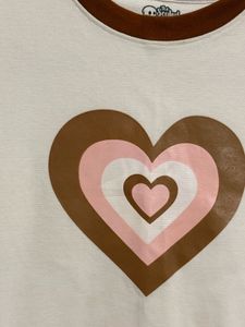 Cute Heart Graphic Crop Top by souled store👀✨