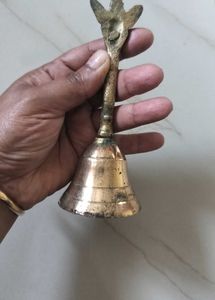 Vintage Brass Hand Bell- heavy
