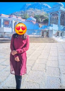 Maroon Cotton Kurta
