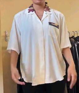Cream White Button-Up Shirt