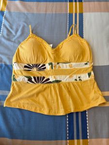 Yellow Cami Top with Floral Print