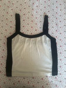 Black and White Spaghetti Strap Tank Top