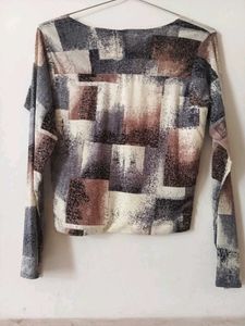 Abstract Pattern Long Sleeve Top