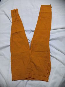 Orange Cigarette Pants