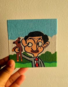 Mr. Bean & Teddy Canvas Art