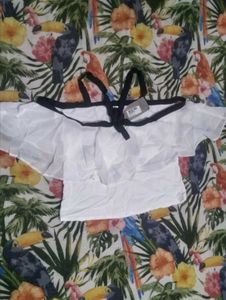 Chic Off-Shoulder White Ruffle Top