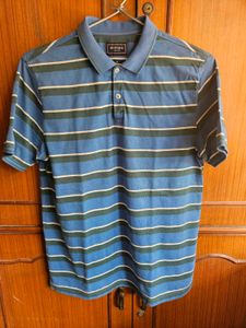 Byford Blue Striped Polo T-Shirt