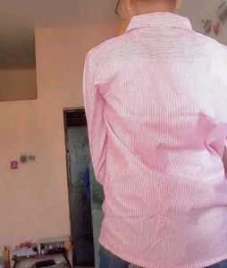 Pink Striped Button-Down Shirt