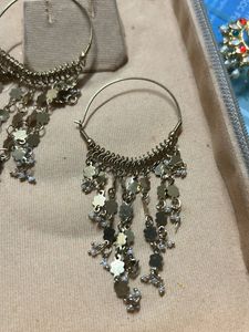 Boho Hoop Earrings with Dangling Charms