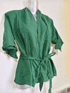 Chic Green Wrap Top 32"-34'