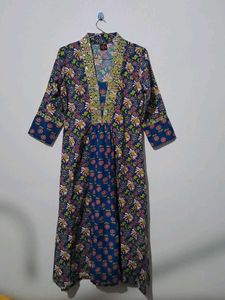KLOSIA women printed A- line kurta Set with duppta