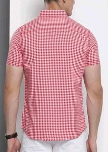 Men's Red Gingham Short Sleeve Shirt♥️😍