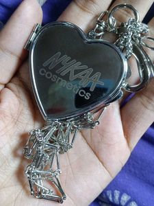 Nykaa Cosmetics Heart Mirror Keychain ♥️💕