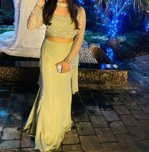 Crop Top & fishcut Skirt Set