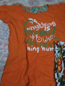 Orange Graphic night suits