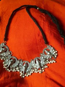 Boho Elephant Choker Necklace+free studs